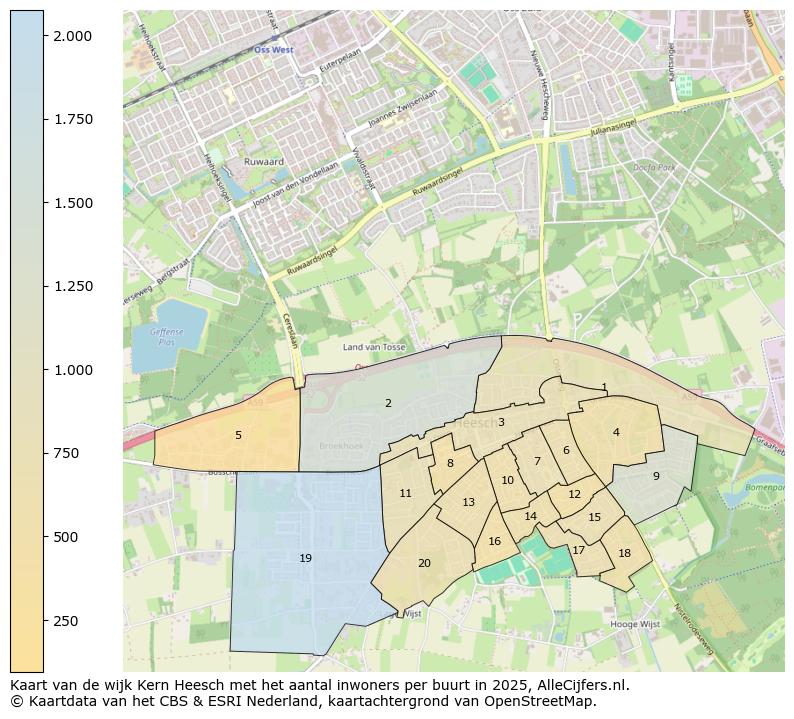 Afbeelding van de wijk Kern Heesch op de kaart.