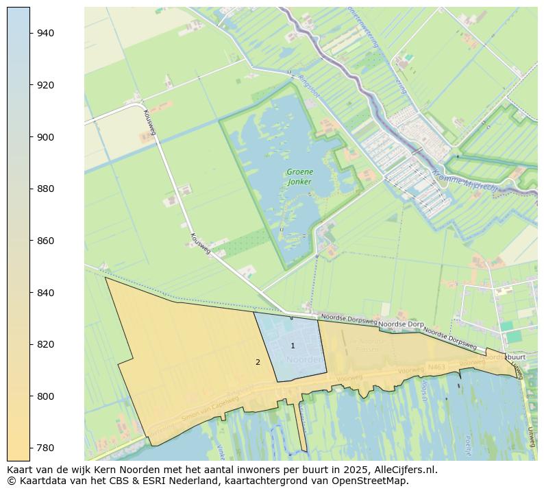 Afbeelding van de wijk Kern Noorden op de kaart.
