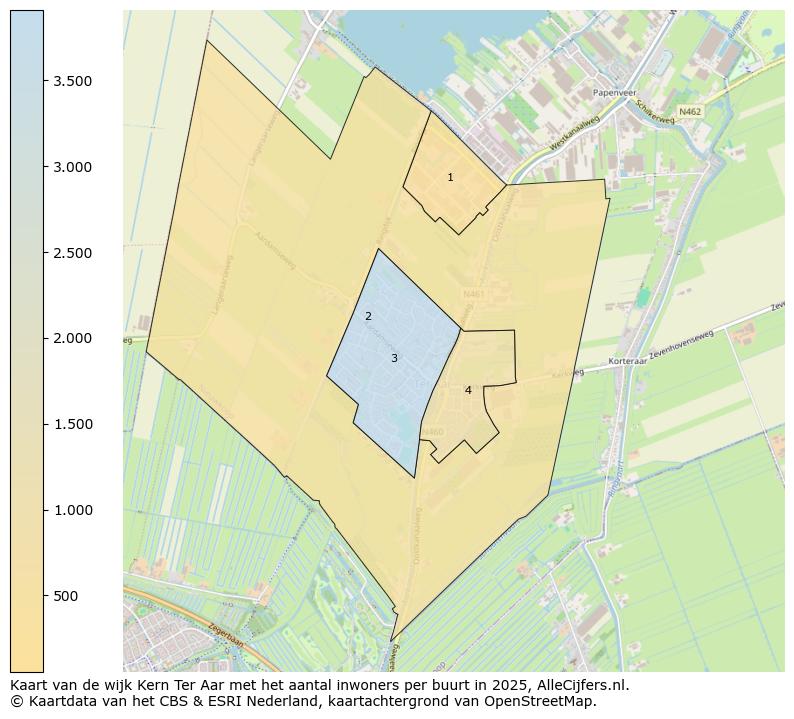 Afbeelding van de wijk Kern Ter Aar op de kaart.