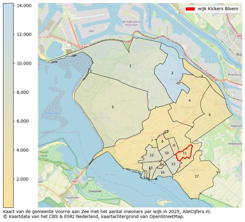 Afbeelding van de wijk Kickers Bloem op de kaart.