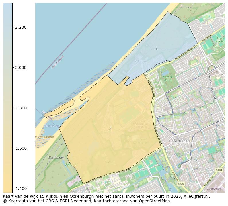 Afbeelding van de wijk Kijkduin en Ockenburgh op de kaart.