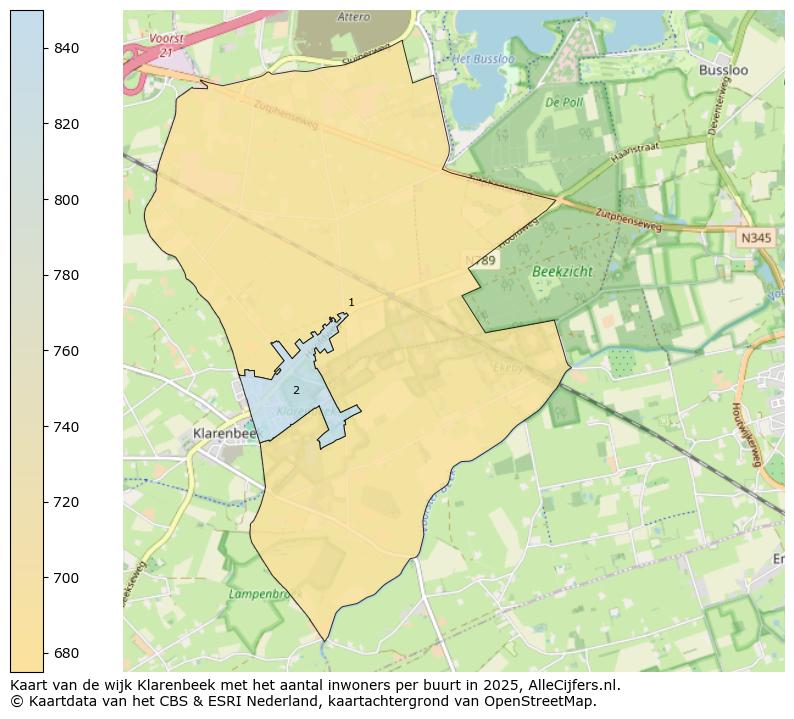 Afbeelding van de wijk Klarenbeek op de kaart.