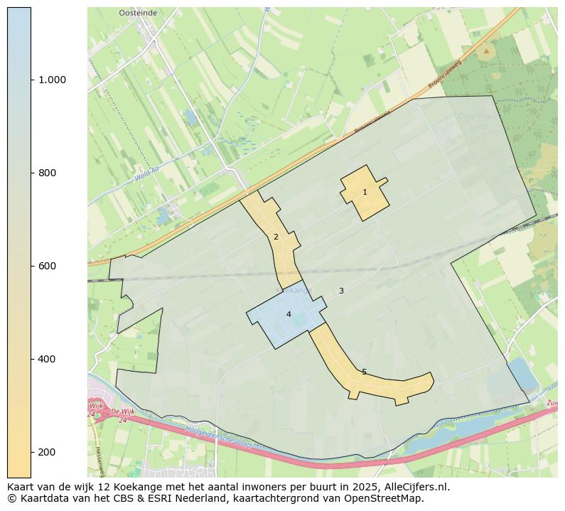 Afbeelding van de wijk Koekange op de kaart.