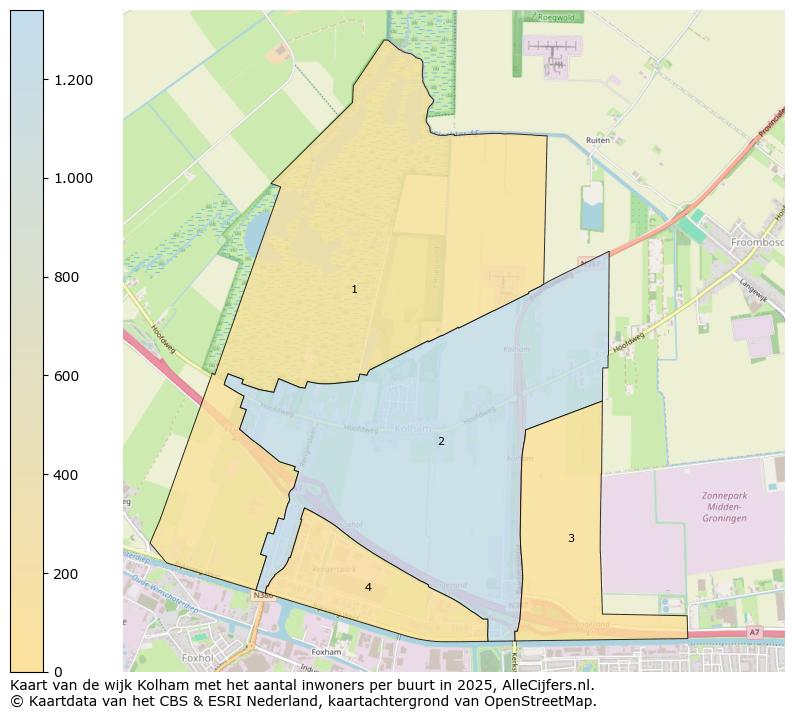 Afbeelding van de wijk Kolham op de kaart.