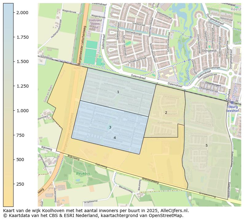 Afbeelding van de wijk Koolhoven op de kaart.