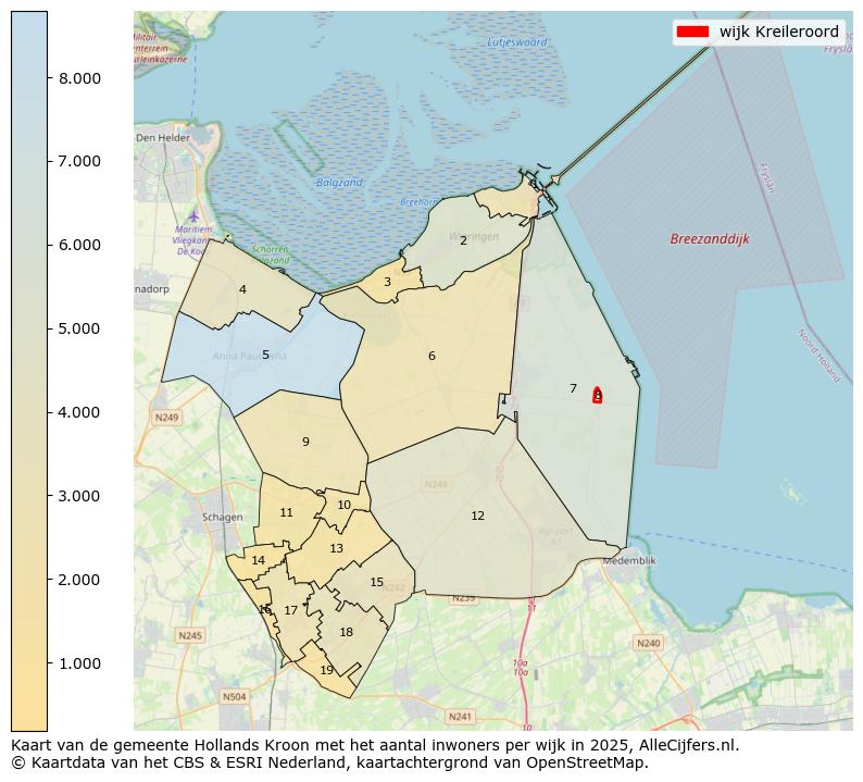 Afbeelding van de wijk Kreileroord op de kaart.