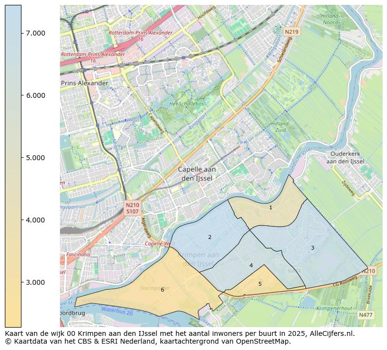 Afbeelding van de wijk Krimpen aan den IJssel op de kaart.