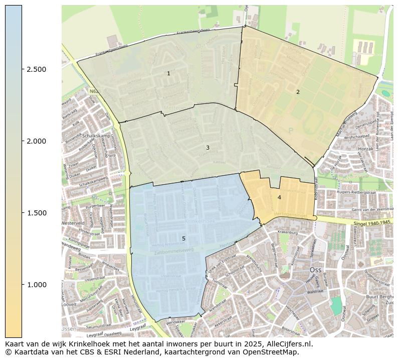 Afbeelding van de wijk Krinkelhoek op de kaart.