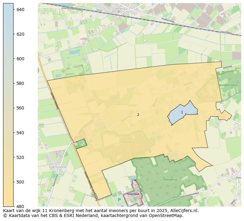 Afbeelding van de wijk Kronenberg op de kaart.