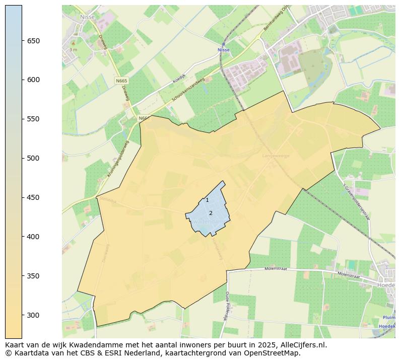 Afbeelding van de wijk Kwadendamme op de kaart.
