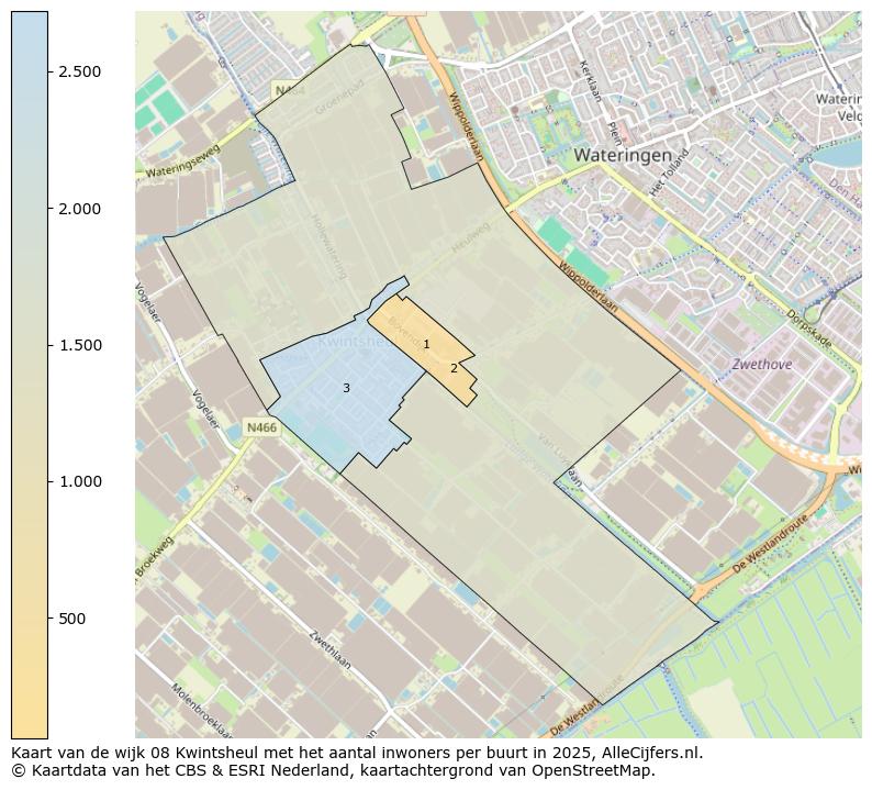 Afbeelding van de wijk Kwintsheul op de kaart.