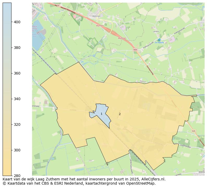 Afbeelding van de wijk Laag Zuthem op de kaart.