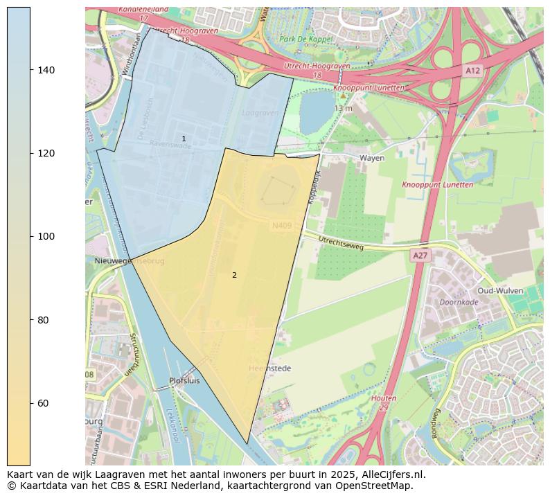Afbeelding van de wijk Laagraven op de kaart.