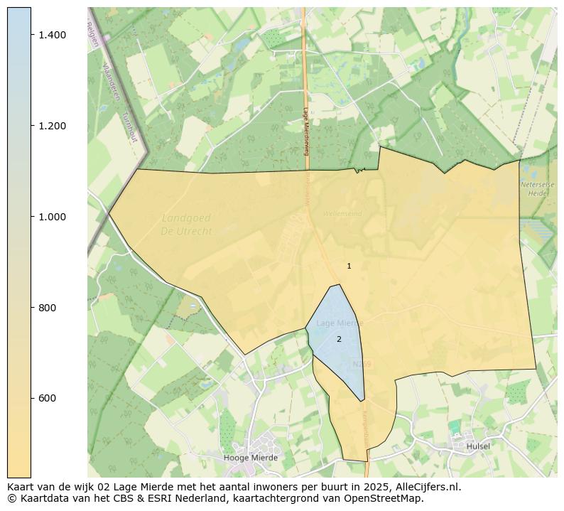 Afbeelding van de wijk Lage Mierde op de kaart.