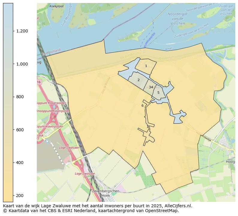 Afbeelding van de wijk Lage Zwaluwe op de kaart.