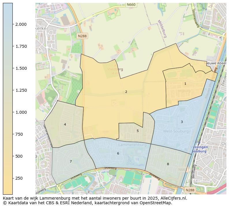 Afbeelding van de wijk Lammerenburg op de kaart.