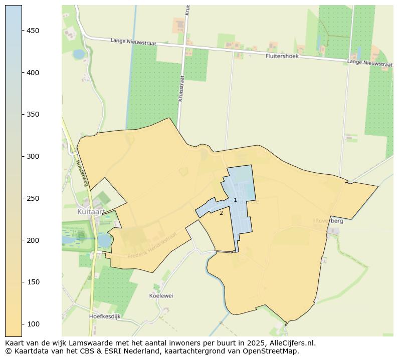 Afbeelding van de wijk Lamswaarde op de kaart.