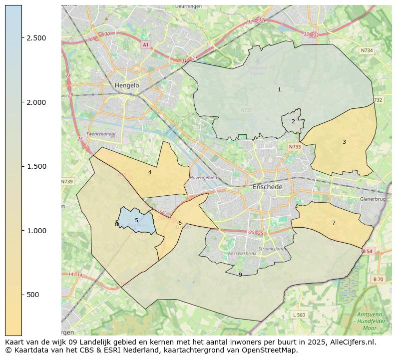 Afbeelding van de wijk Landelijk gebied en kernen op de kaart.