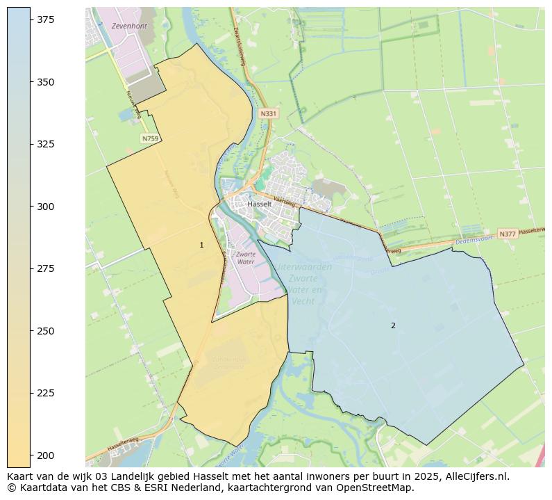 Afbeelding van de wijk Landelijk gebied Hasselt op de kaart.