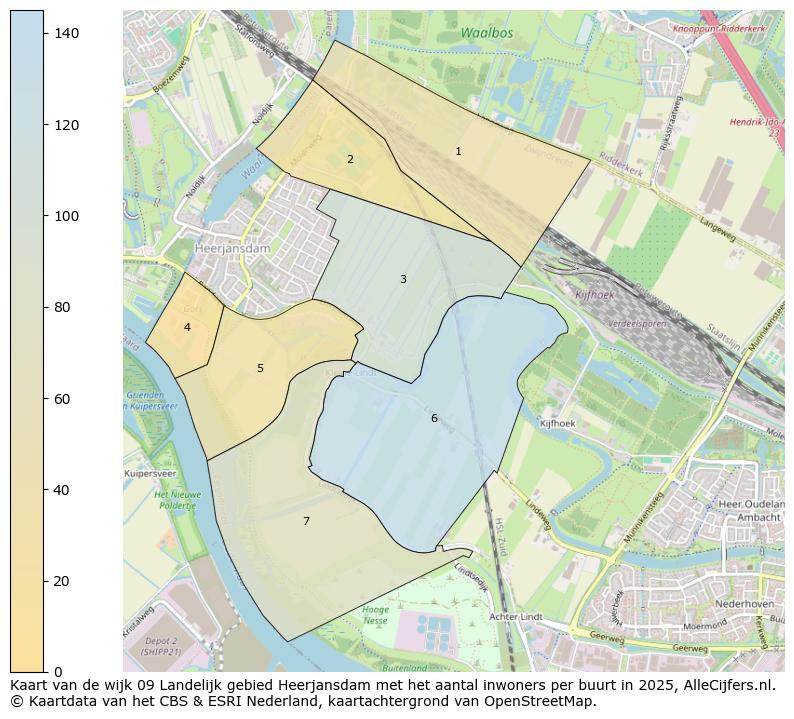 Afbeelding van de wijk Landelijk gebied Heerjansdam op de kaart.