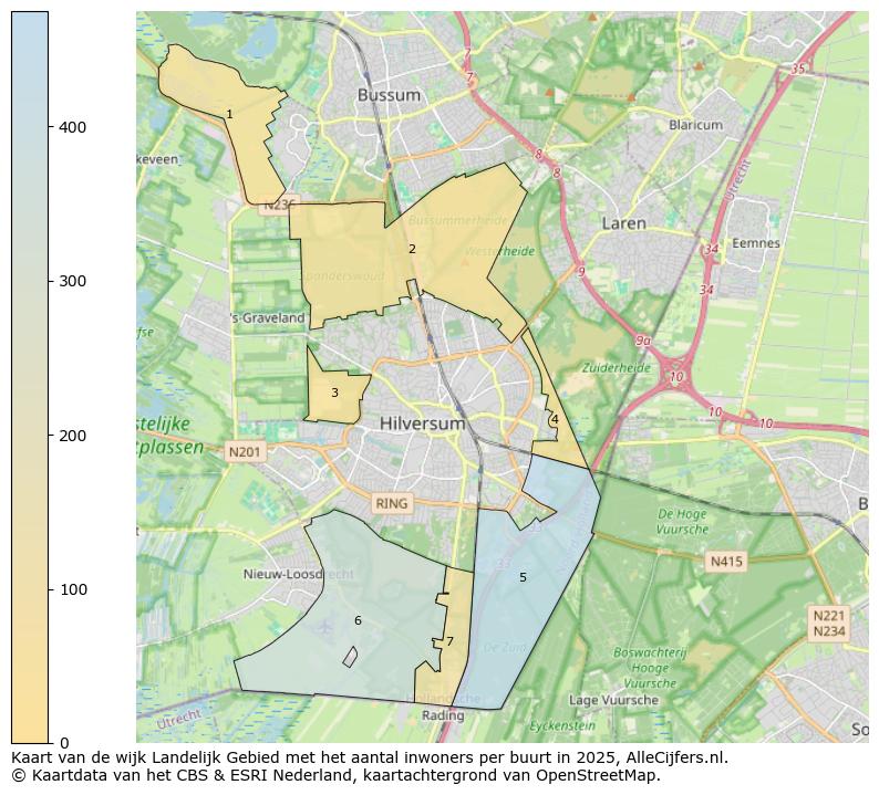 Afbeelding van de wijk Landelijk Gebied op de kaart.