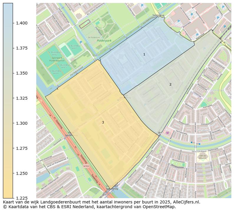 Afbeelding van de wijk Landgoederenbuurt op de kaart.