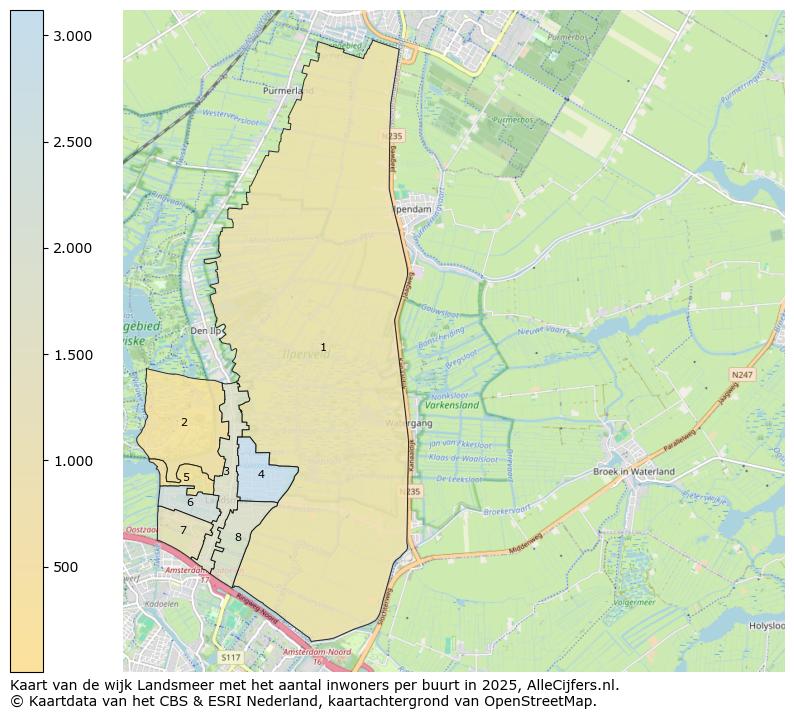 Afbeelding van de wijk Landsmeer op de kaart.