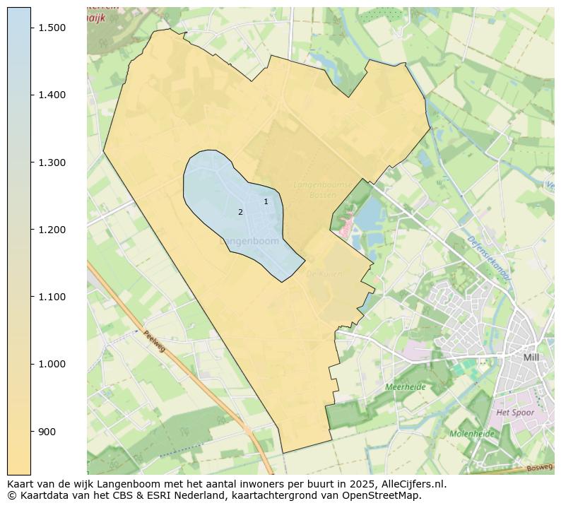 Afbeelding van de wijk Langenboom op de kaart.