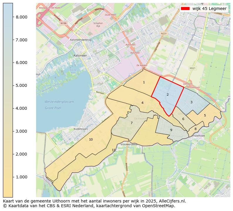 Afbeelding van de wijk Legmeer op de kaart.