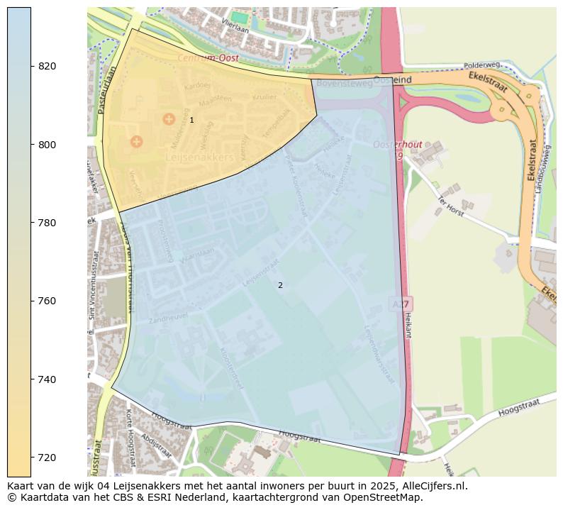 Afbeelding van de wijk Leijsenakkers op de kaart.