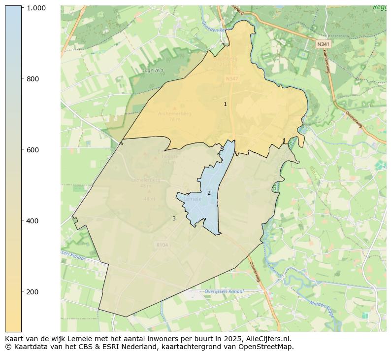 Afbeelding van de wijk Lemele op de kaart.