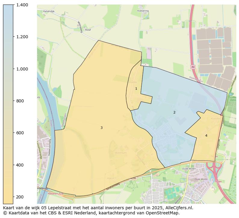 Afbeelding van de wijk Lepelstraat op de kaart.
