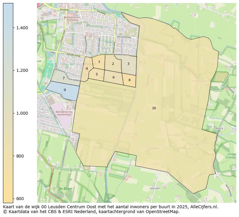 Afbeelding van de wijk Leusden-Centrum Oost op de kaart.