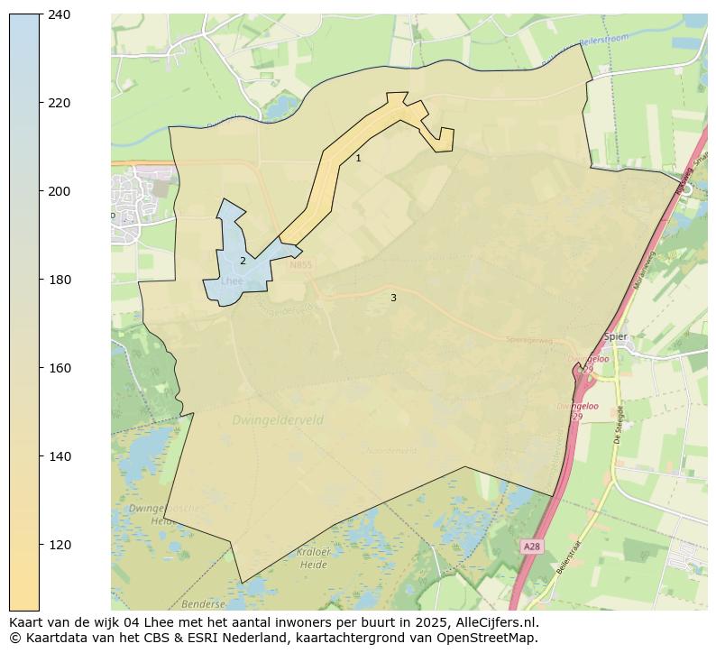 Afbeelding van de wijk Lhee op de kaart.