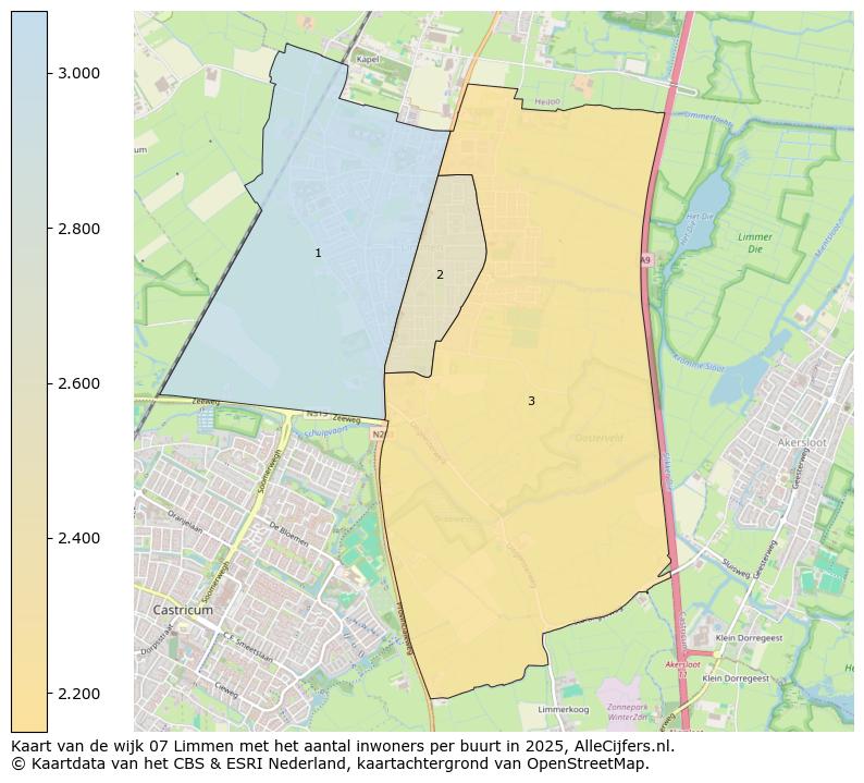 Afbeelding van de wijk Limmen op de kaart.