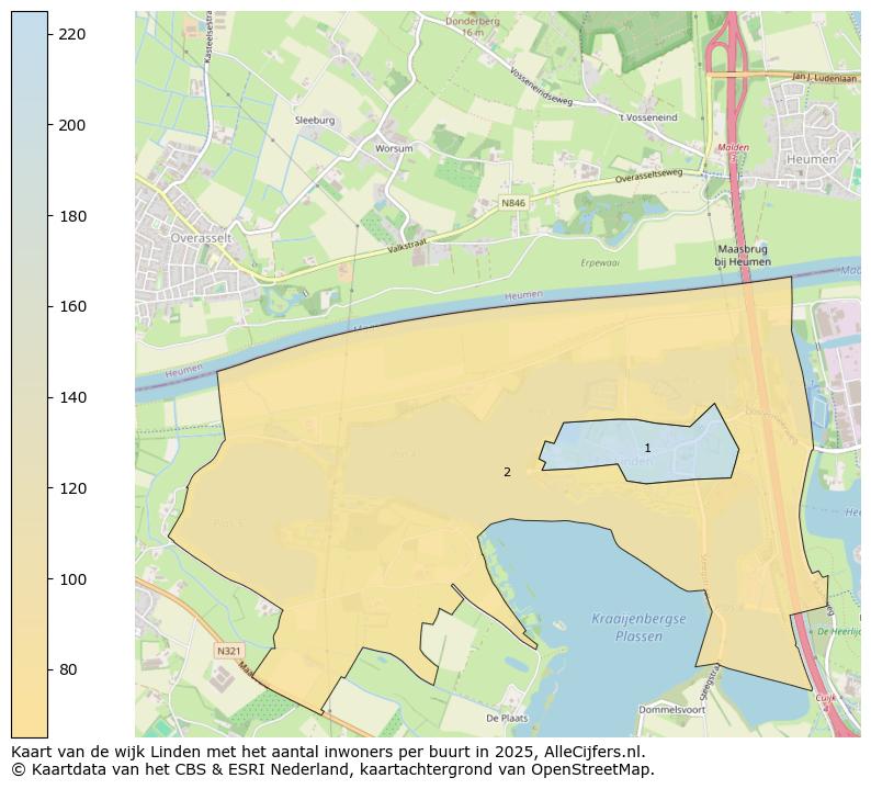 Afbeelding van de wijk Linden op de kaart.