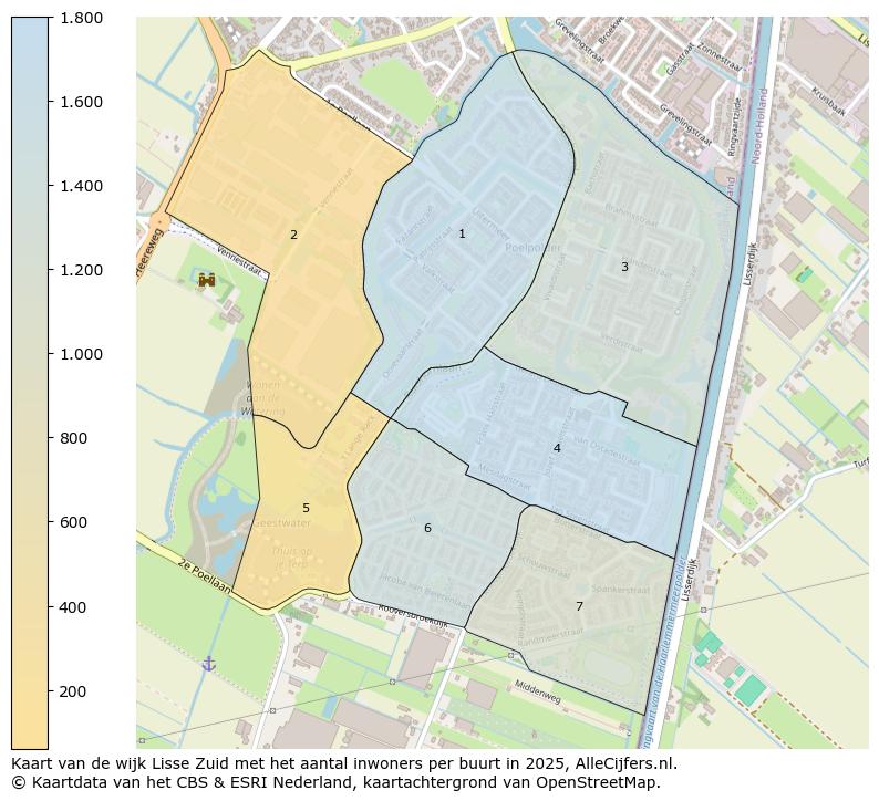 Afbeelding van de wijk Lisse Zuid op de kaart.