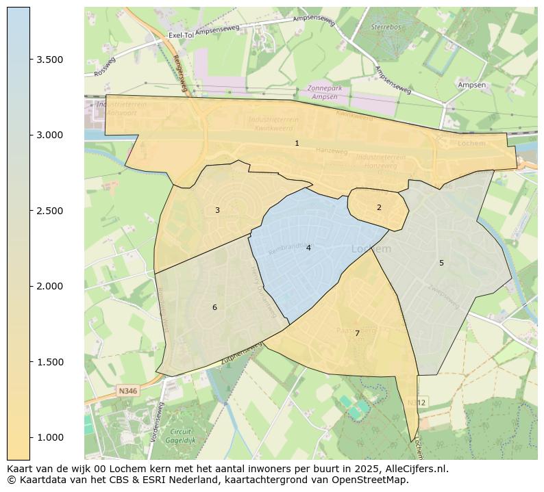 Afbeelding van de wijk Lochem kern op de kaart.