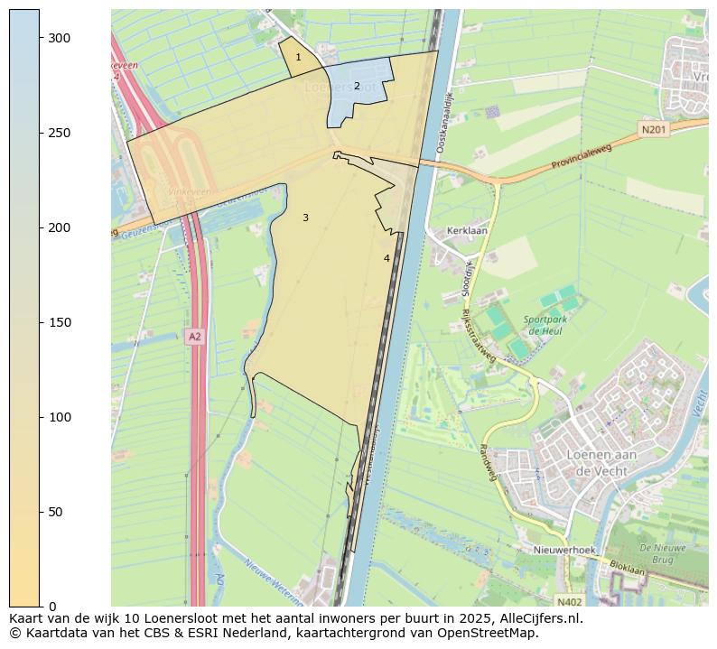 Afbeelding van de wijk Loenersloot op de kaart.