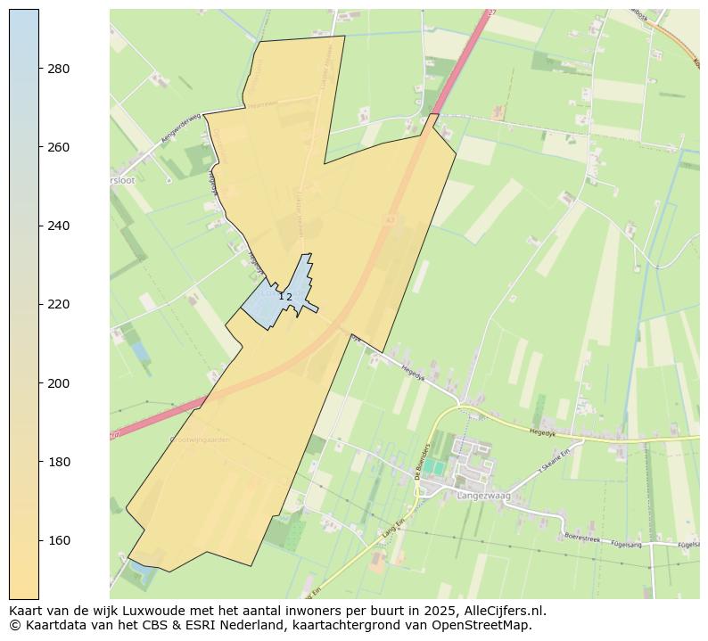 Afbeelding van de wijk Luxwoude op de kaart.