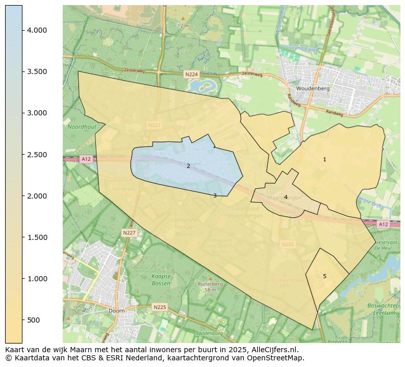 Afbeelding van de wijk Maarn op de kaart.
