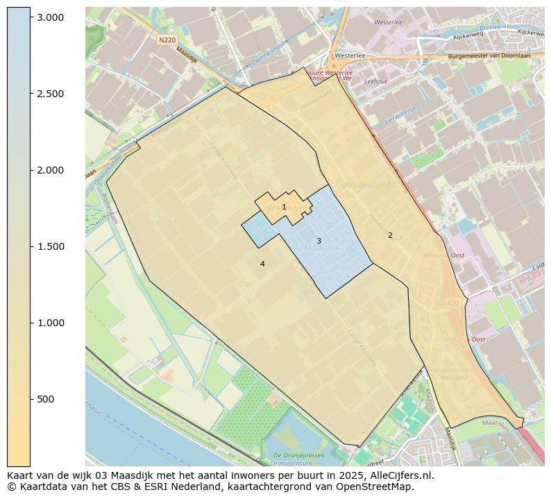 Afbeelding van de wijk Maasdijk op de kaart.