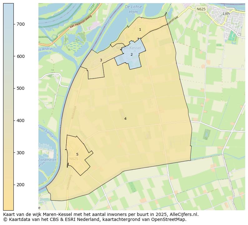 Afbeelding van de wijk Maren-Kessel op de kaart.