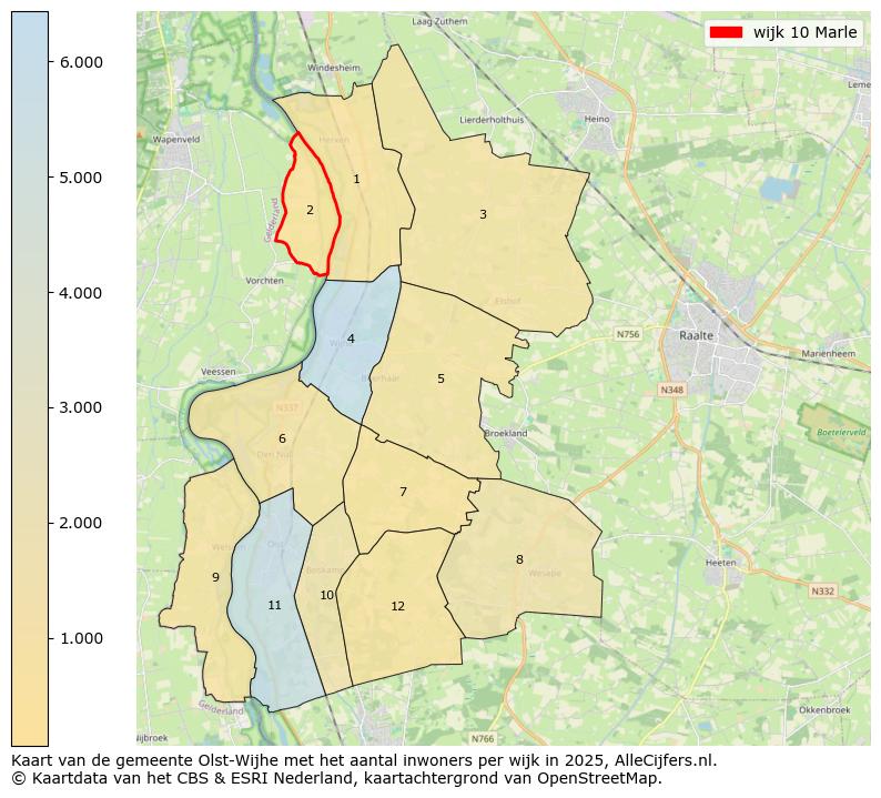Afbeelding van de wijk Marle op de kaart.
