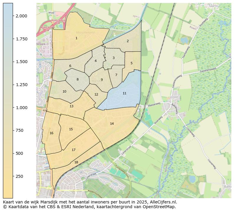 Afbeelding van de wijk Marsdijk op de kaart.