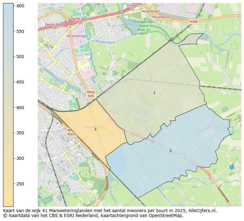 Afbeelding van de wijk Marsweteringlanden op de kaart.