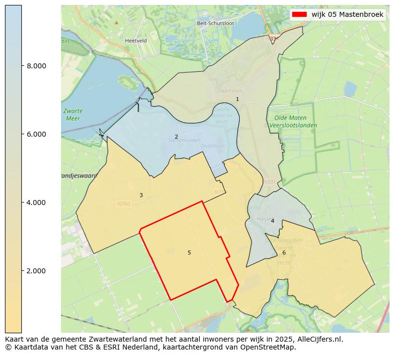 Afbeelding van de wijk Mastenbroek op de kaart.