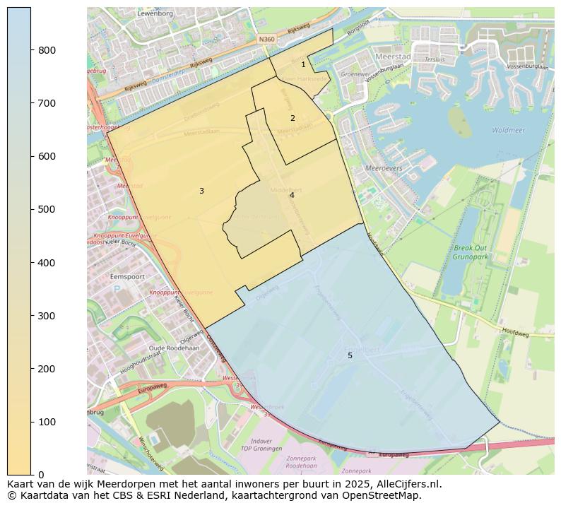 Afbeelding van de wijk Meerdorpen op de kaart.