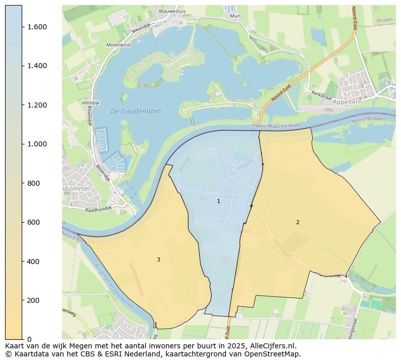 Afbeelding van de wijk Megen op de kaart.