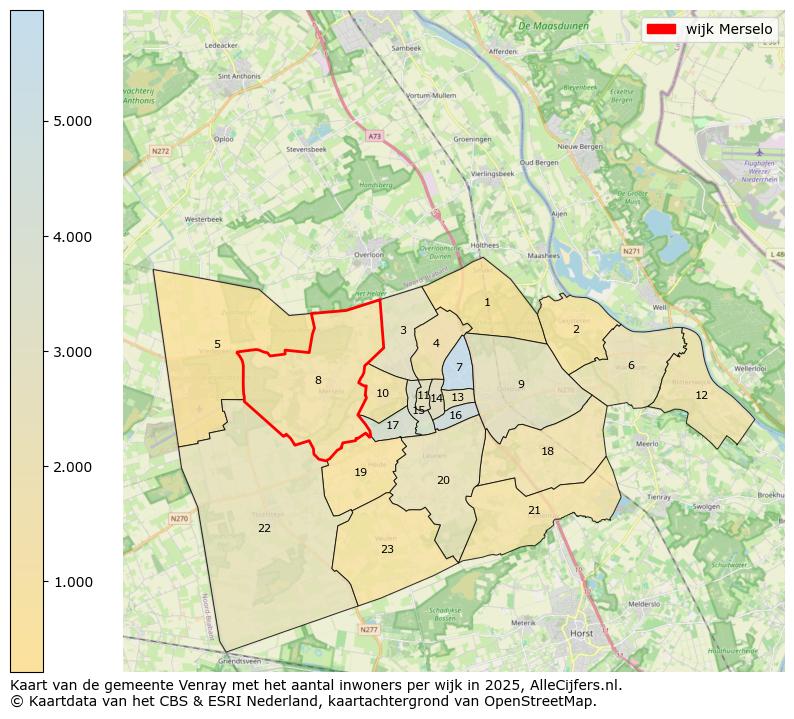 Afbeelding van de wijk Merselo op de kaart.